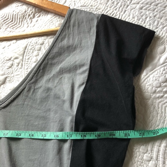 TONLE Shift Short Sleeve Midi Dress Black Gray Sustainable Recycled Size Small - Picture 7 of 10